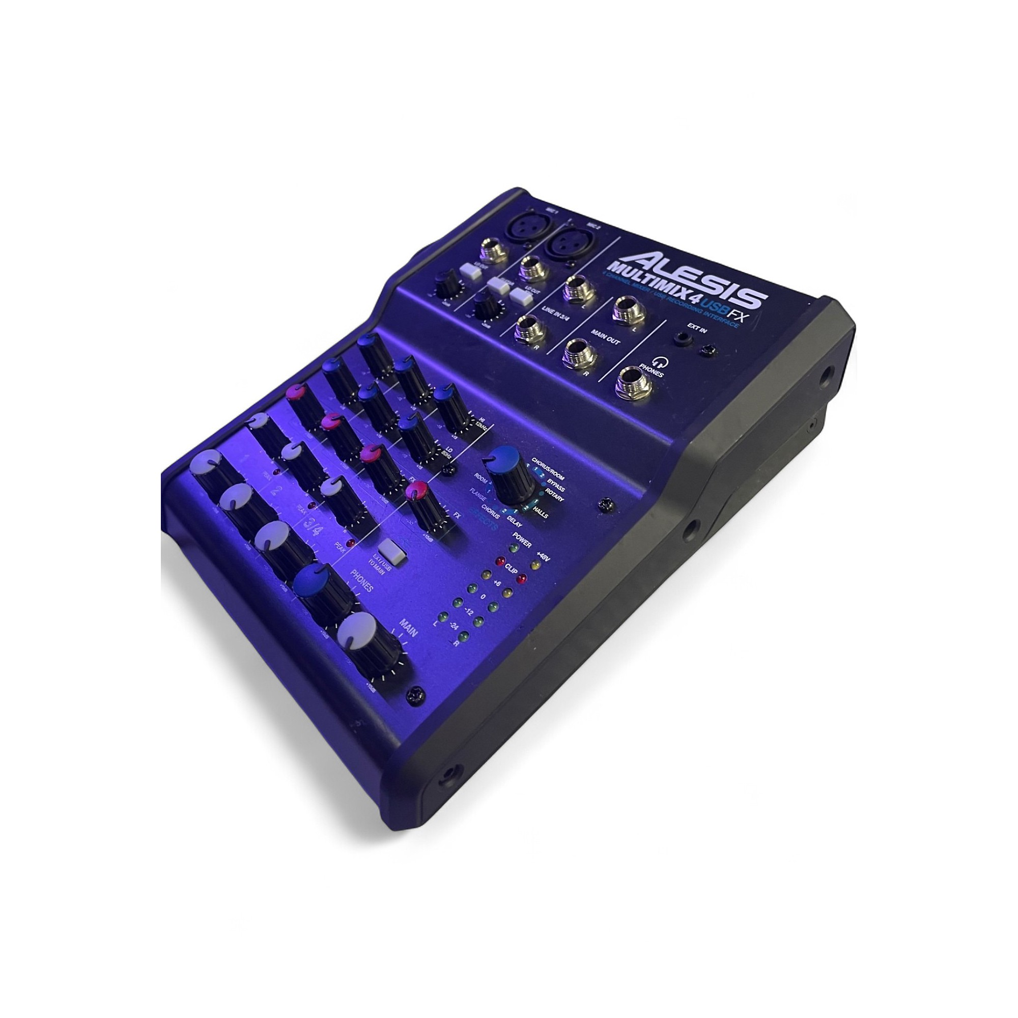 Used Alesis MultiMix 4 USB FX 4-Channel Unpowered Mixer