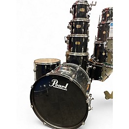 Vintage 1990s Pearl 7 Piece Export Black Drum Kit