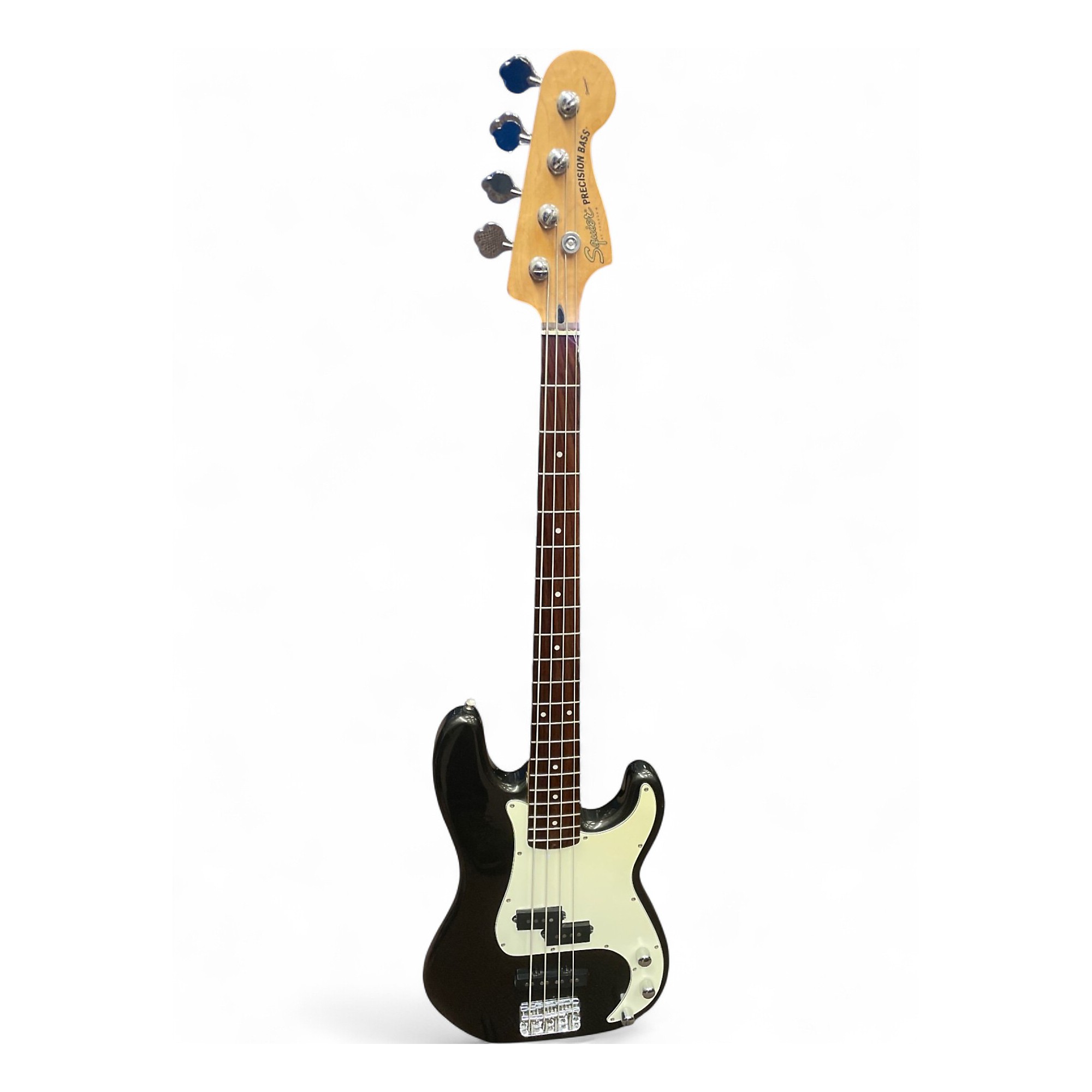Used Squier Precision Bass Silver Electric Bass Guitar