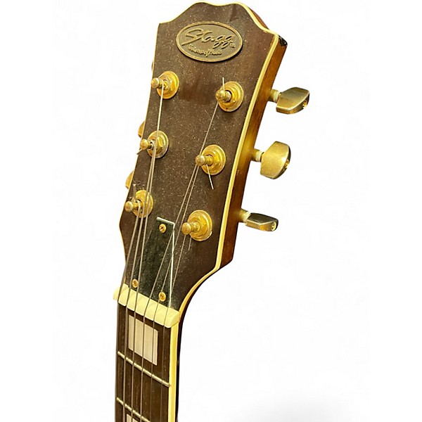 Used Stagg A300 Worn Brown Hollow Body Electric Guitar