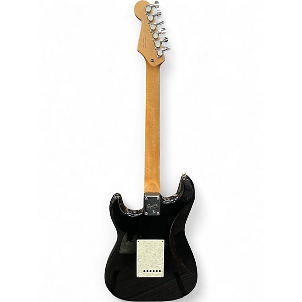 Used Squier Standard Stratocaster Black Solid Body Electric
