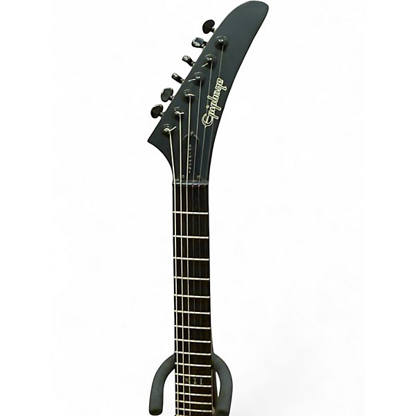 Used Epiphone Gothic 1958 Explorer Satin Black Solid Body
