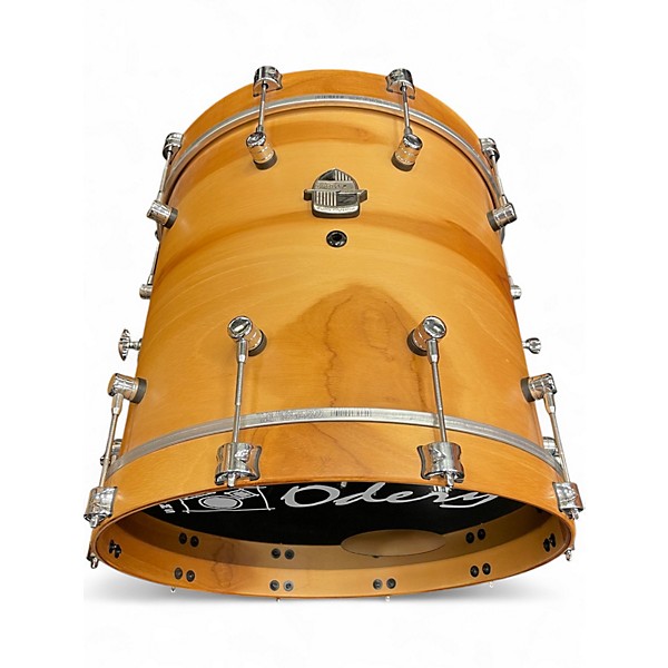Used Odery 9 Piece Custom Shop Natural Teak/Araucaria Wood Satin Natural Teak Drum Kit