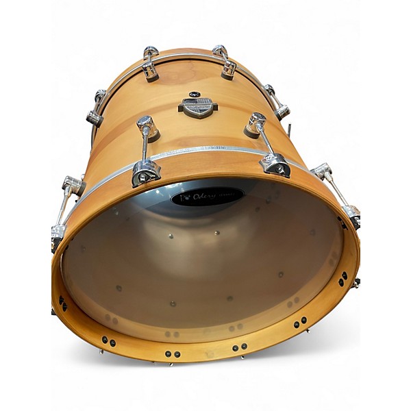 Used Odery 9 Piece Custom Shop Natural Teak/Araucaria Wood Satin Natural Teak Drum Kit