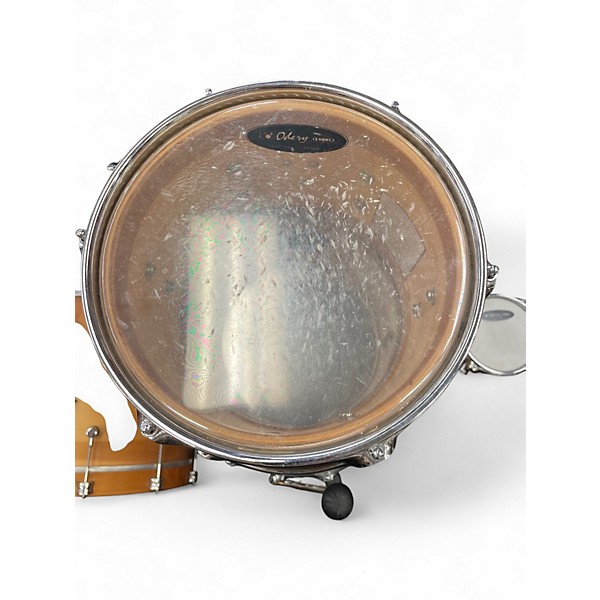 Used Odery 9 Piece Custom Shop Natural Teak/Araucaria Wood Satin Natural Teak Drum Kit