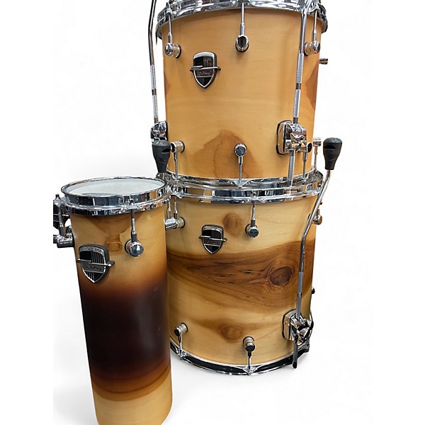 Used Odery 9 Piece Custom Shop Natural Teak/Araucaria Wood Satin Natural Teak Drum Kit