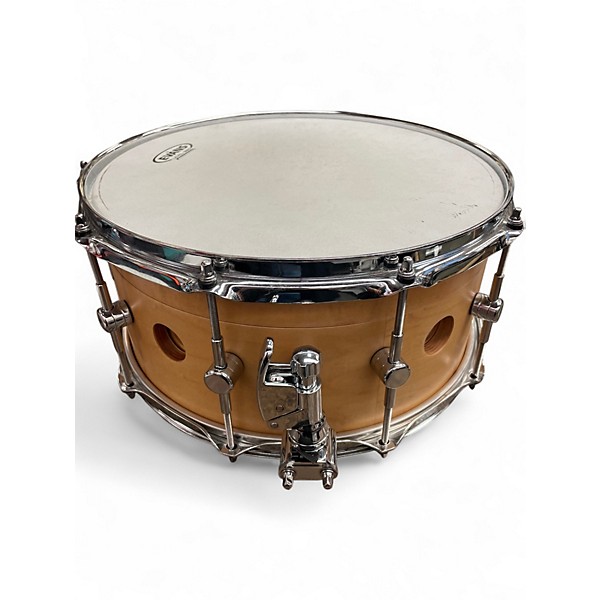 Used Odery 14X6.5 Custom 26-ply Maple Snare Natural Drum