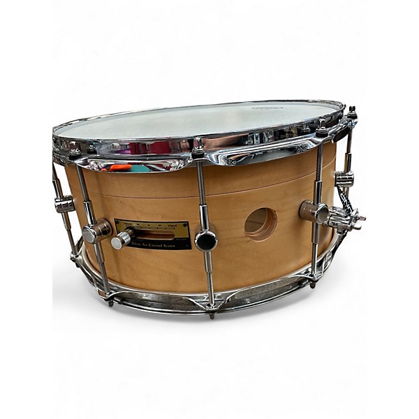Used Odery 14X6.5 Custom 26-ply Maple Snare Natural Drum