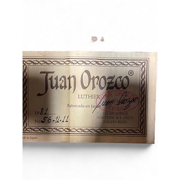Used Juan Orozco JO Natural Classical Acoustic Guitar