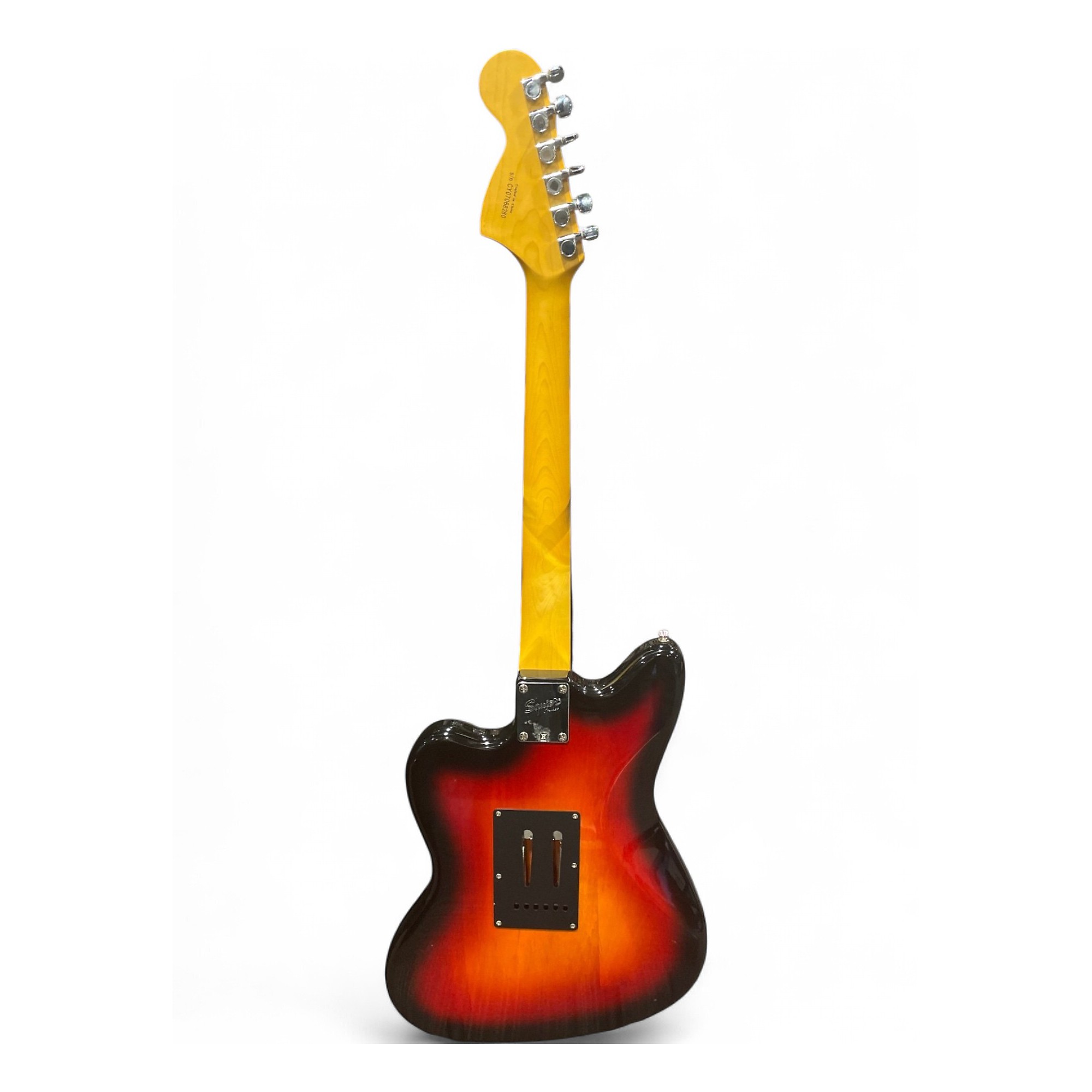 Used Squier Jagmaster 2 Tone Sunburst Solid Body Electric Guitar 2