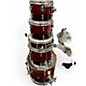 Used PDP by DW 5 Piece Concept Series Red to Black Fade Drum Kit thumbnail