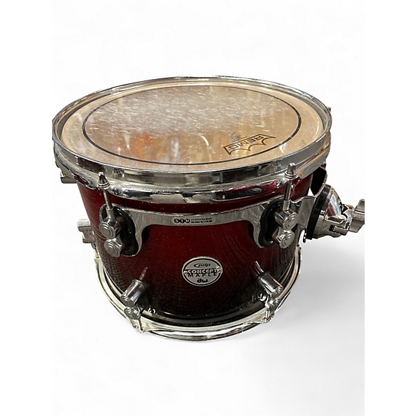 Used PDP by DW 5 Piece Concept Series Red to Black Fade Drum Kit