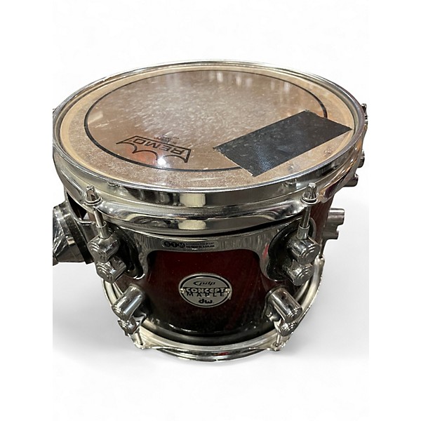 Used PDP by DW 5 Piece Concept Series Red to Black Fade Drum Kit