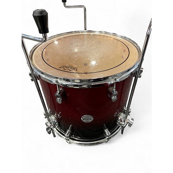 Used PDP by DW 5 Piece Concept Series Red to Black Fade Drum Kit