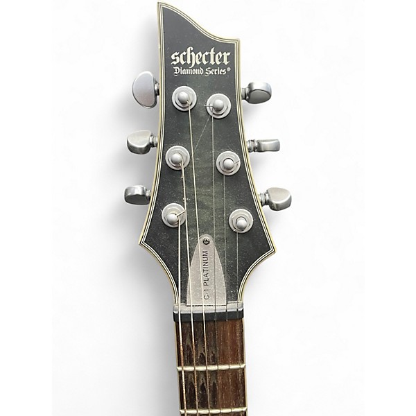 Used Schecter Guitar Research C1 Platinum Black Solid Body Electric Guitar