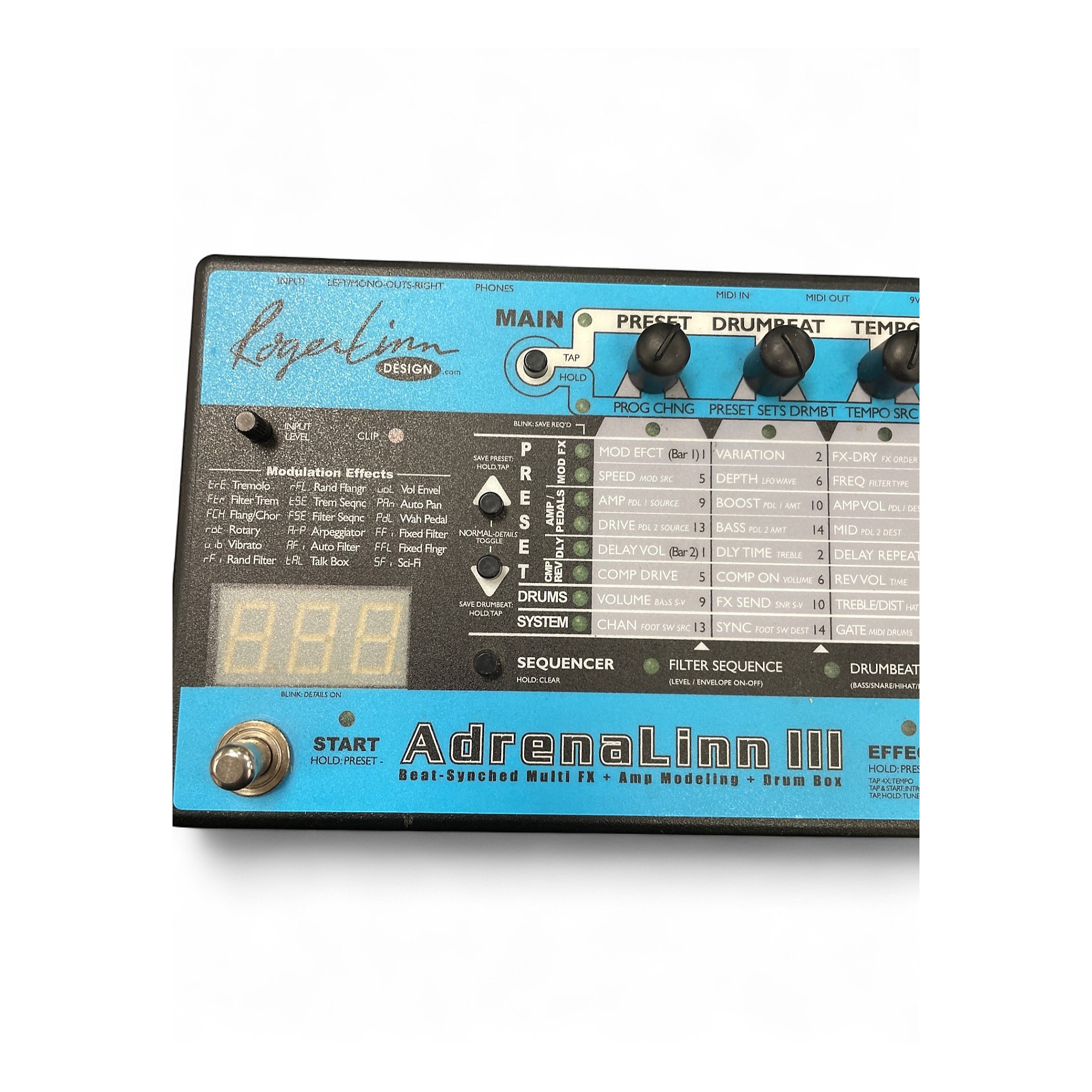 Used Roger Linn Design ADRENALINN III Effect Processor Used Roger Linn Design ADRENALINN III Effect Processor
