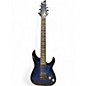 Used Schecter Guitar Research OMEN ELITE 7 Blue Burst Solid Body Electric Guitar thumbnail