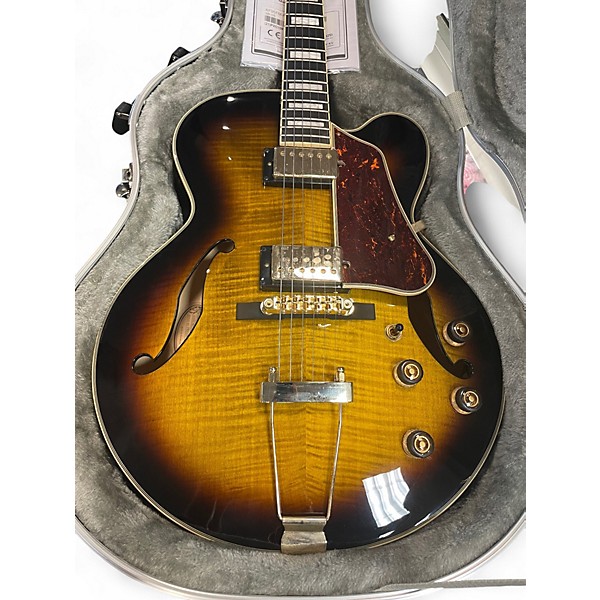 Used Ibanez AF95FM-AYS Antique Yellow Sunburst Hollow Body Electric Guitar