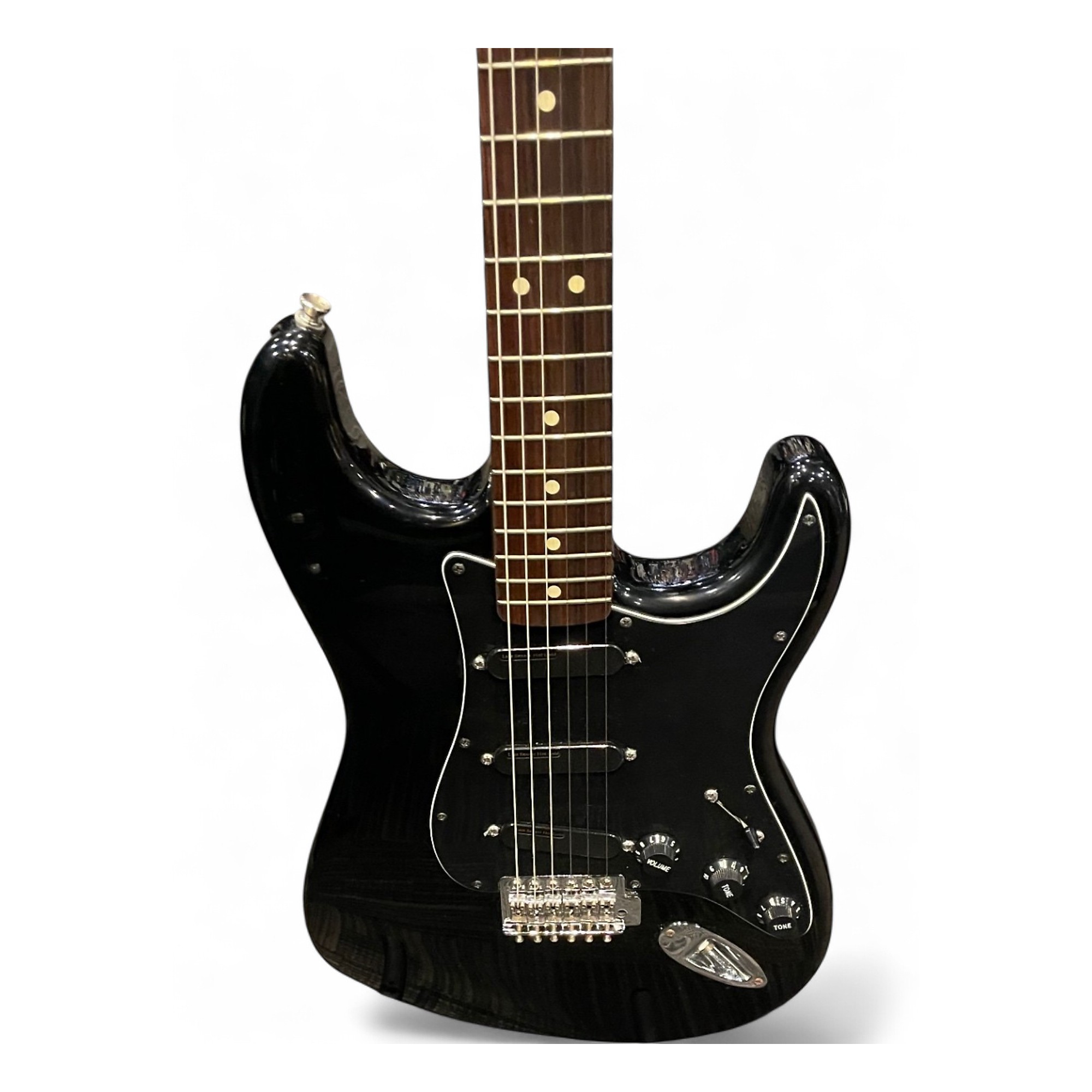 Used Fender Player Stratocaster Black Solid Body Electric Guitar