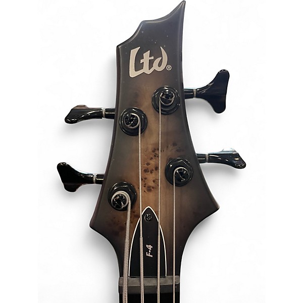 Used ESP LTD F4 Charcoal Burst Satin Electric Bass Guitar