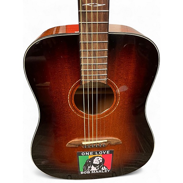 Used Alvarez AD660ESB Dreadnought Natural Acoustic Electric Guitar