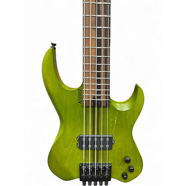 Used Kiesel AW5 VADER GREEN Electric Bass Guitar
