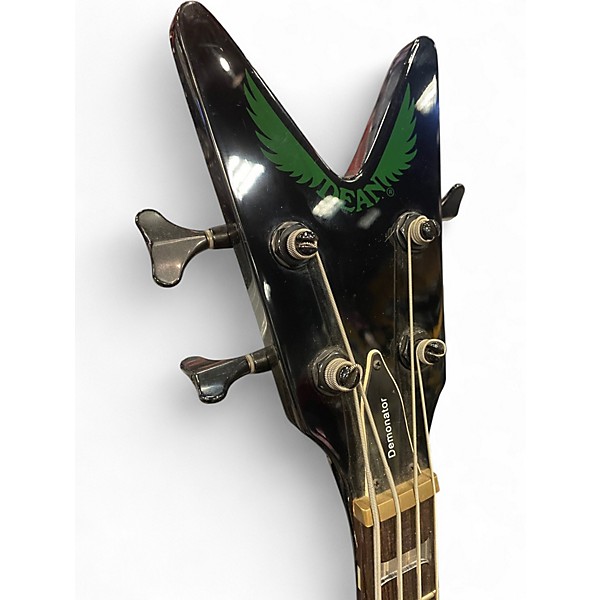 Used Dean Demonator 4 String Limited edition Alien Green Electric Bass Guitar