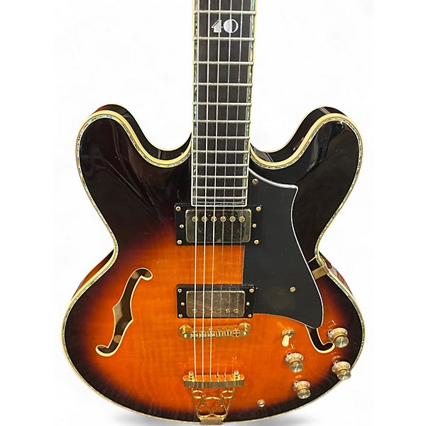 Used 2010 PEERLESS RENAISSANCE CUSTOM 40TH ANNIVERSARY SUNBURST Hollow Body Electric Guitar