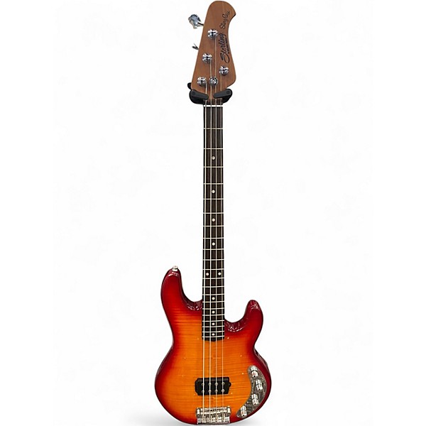 Used Sterling by Music Man STINGRAY RAY34 FLAME MAPLE HERITAGE CHERRY BURST Electric Bass Guitar