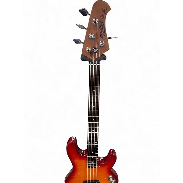 Used Sterling by Music Man STINGRAY RAY34 FLAME MAPLE HERITAGE CHERRY BURST Electric Bass Guitar