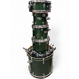 Used Mapex 5 Piece PRO TRANSPERANT EMERALD Drum Kit