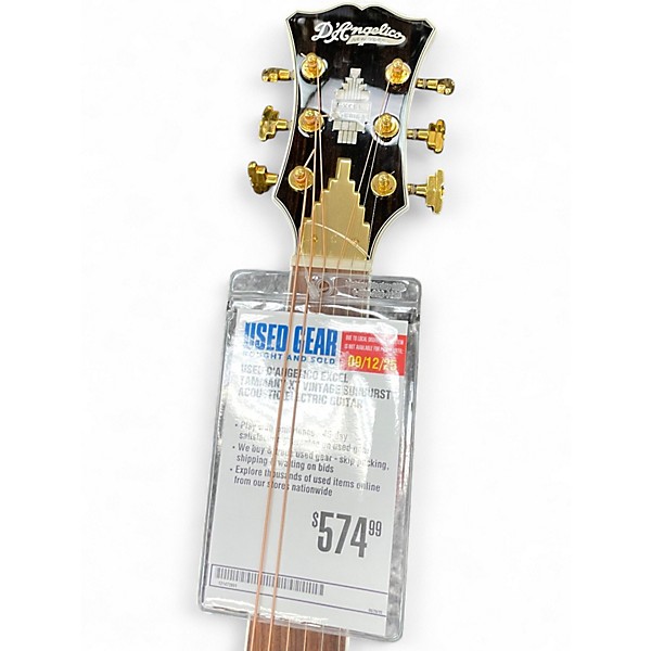 Used D'Angelico Excel Tammany XT Vintage Sunburst Acoustic Electric Guitar