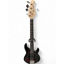 Used Sterling by Music Man Ray5 5 String RUBY RED BURST SATIN Electric Bass Guitar