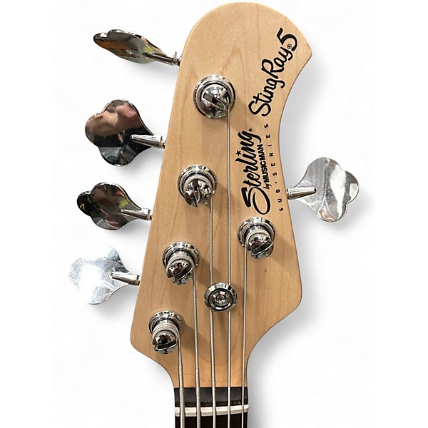 Used Sterling by Music Man Ray5 5 String RUBY RED BURST SATIN Electric Bass Guitar