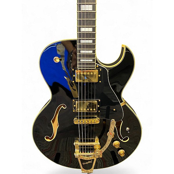 Used Dean Colt With Piezo Black Hollow Body Electric Guitar