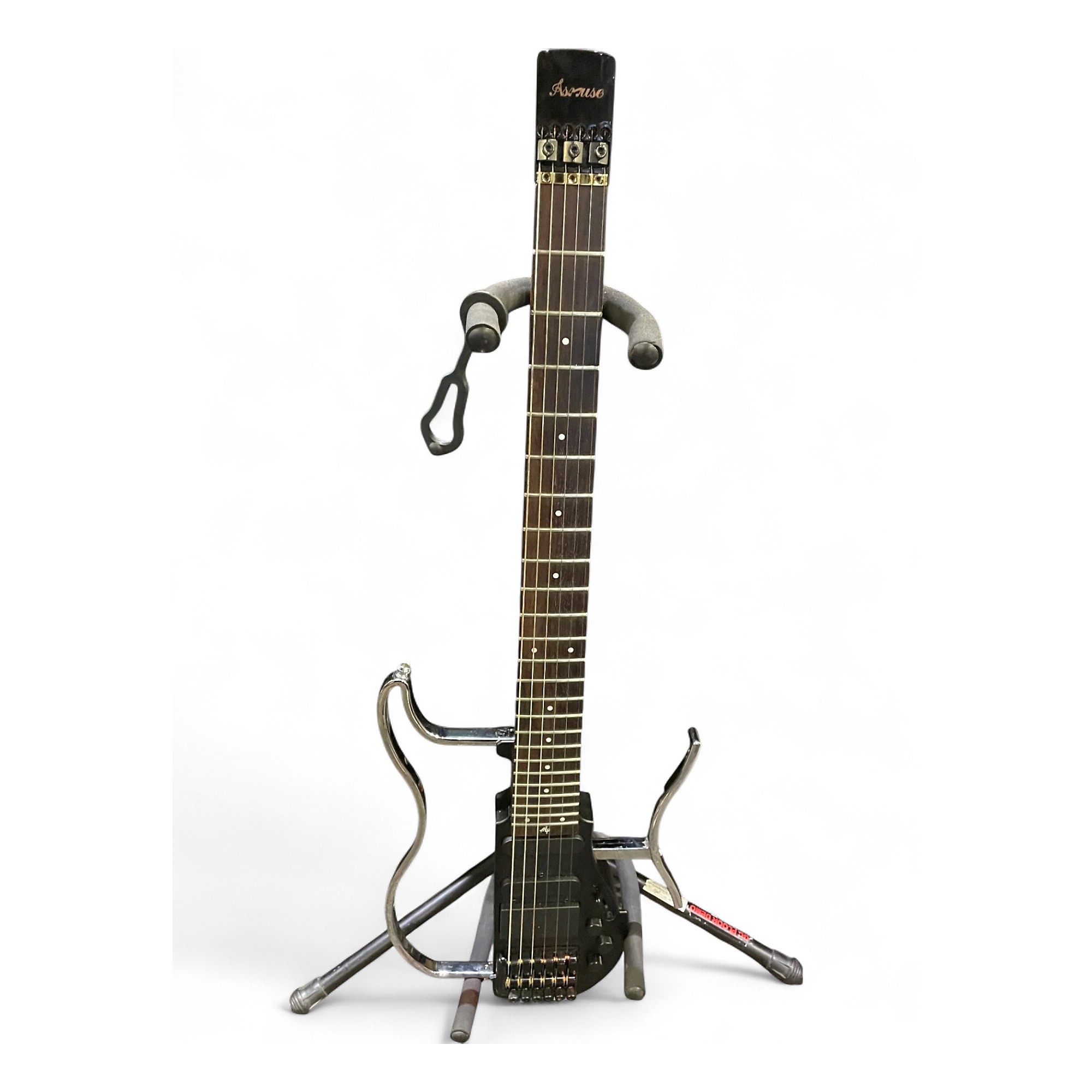 Used Asmuse ad 80 Black and Silver Electric Guitar Black and