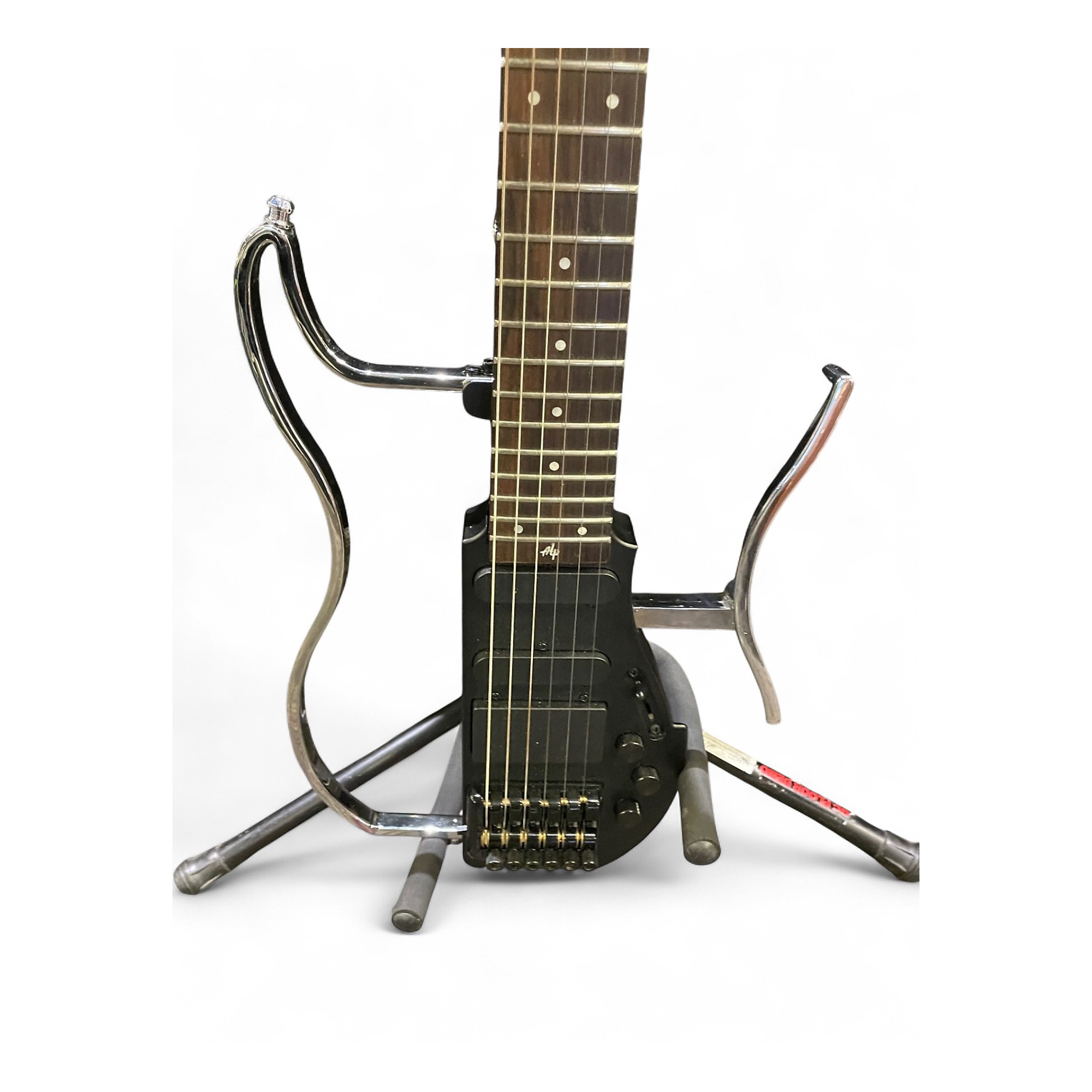 Used Asmuse ad 80 Black and Silver Electric Guitar Black and