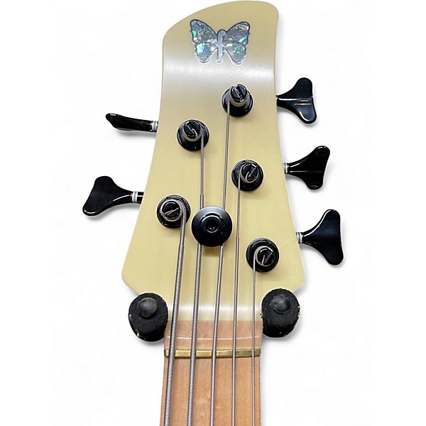 Used Fodera STANDARD JOEY EMPEROR 5 TRANSPARENT CREAM Electric Bass Guitar