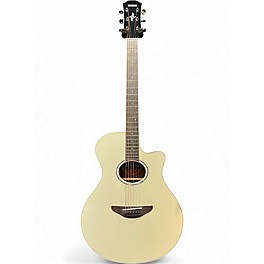 Used Yamaha APX600 Vintage White Acoustic Electric Guitar