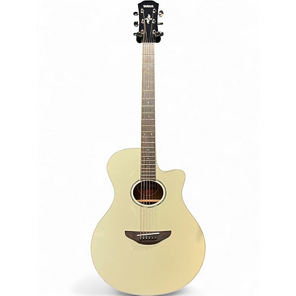 Used Yamaha APX600 Vintage White Acoustic Electric Guitar