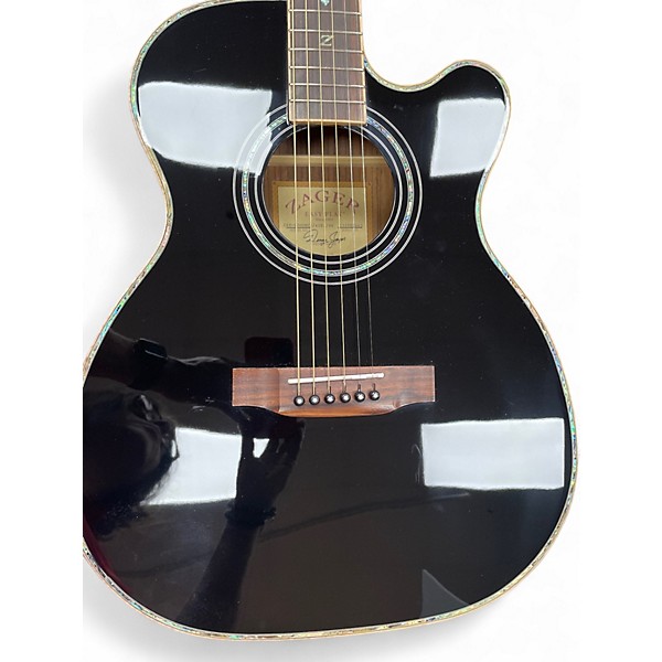 Used Zager ZAD900MCE Black Acoustic Electric Guitar Black