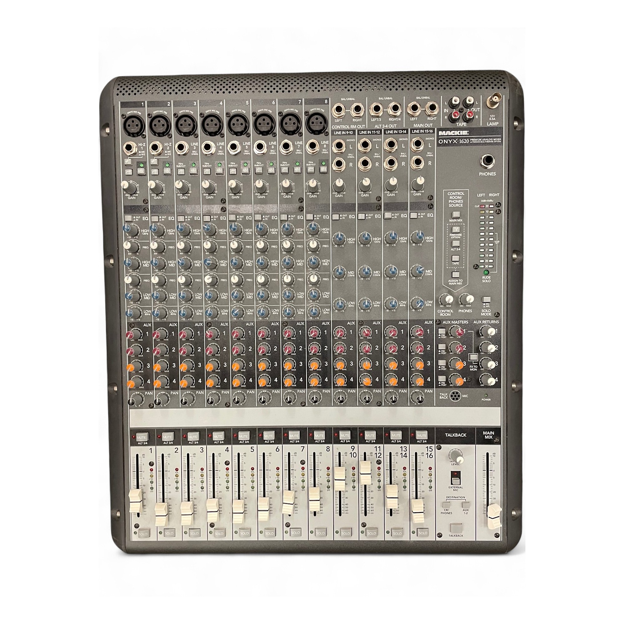 Used Mackie ONYX1620 WITH FIREWIRE I/O OPTION CARD Unpowered Mixer