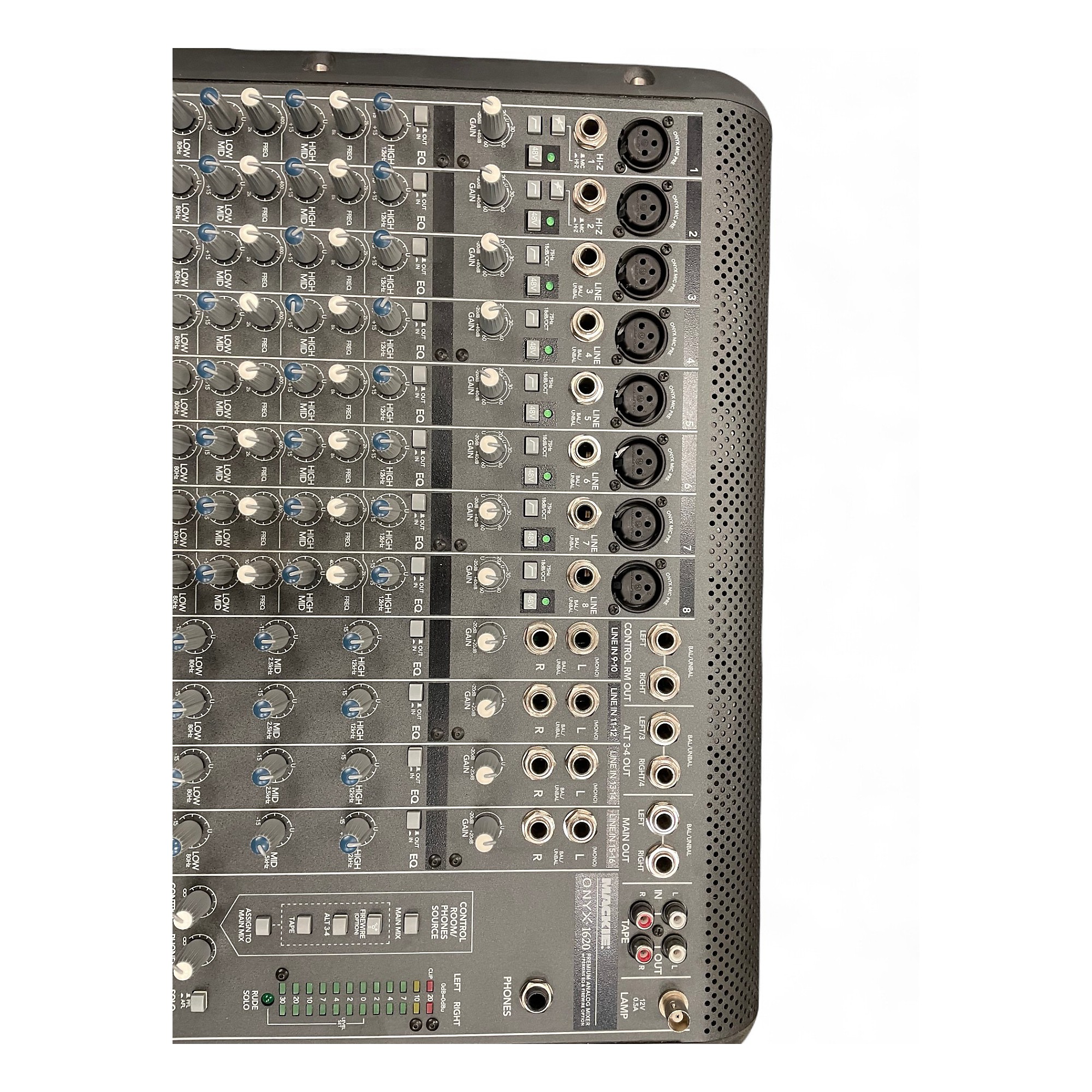 Used Mackie ONYX1620 WITH FIREWIRE I/O OPTION CARD Unpowered Mixer
