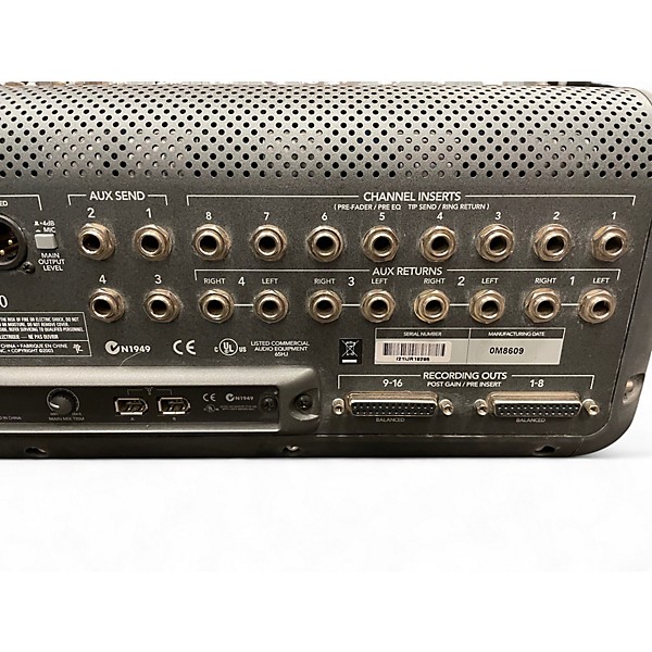 Used Mackie ONYX1620 WITH FIREWIRE I/O OPTION CARD Unpowered Mixer