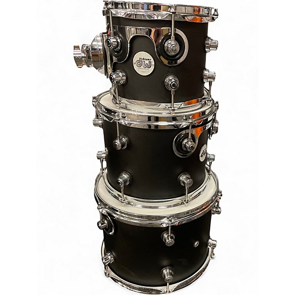 Used DW 7 Piece Design Series Satin Black Drum Kit
