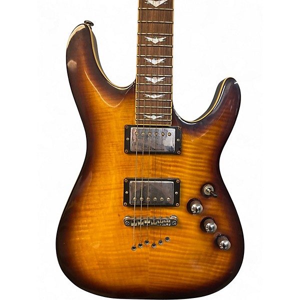 Used Schecter Guitar Research DIAMOND SERIES C-1 PLUS Vintage Sunburst Solid Body Electric Guitar
