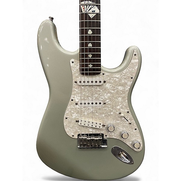 Used 2000s Fender American Standard Stratocaster Inca Silver Solid Body Electric Guitar