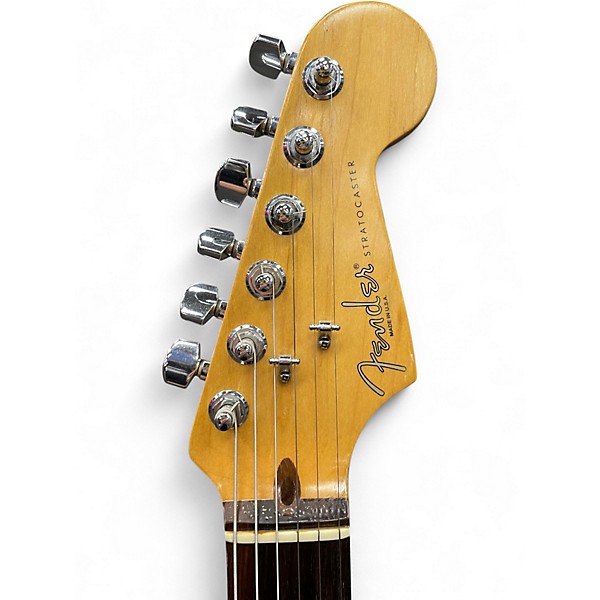 Used 2000s Fender American Standard Stratocaster Inca Silver Solid Body Electric Guitar