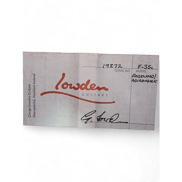 Used Lowden F35C Adirondack Rosewood Natural Acoustic Guitar