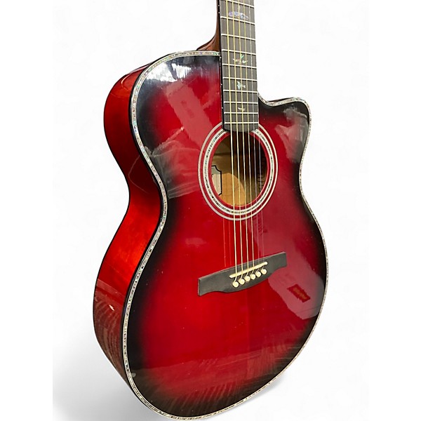 Used PRS A50e Dark Cherry Burst Acoustic Electric Guitar